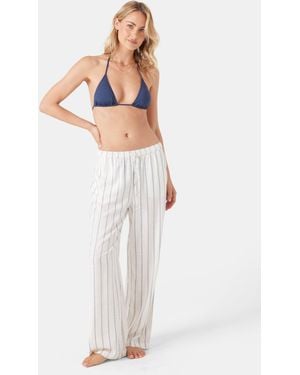 Roxy After Surf Stripe Coverup Tulip Pant - White