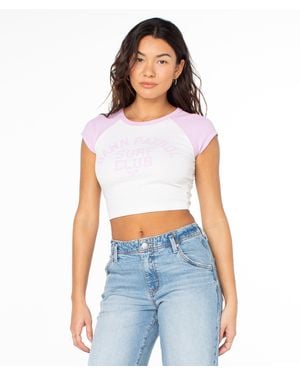 Roxy Dawn Patrol Cropped Tee - White