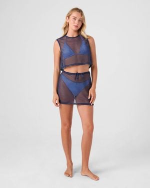 Roxy Don'T Mesh With Me Skirt Cover Up - Blue