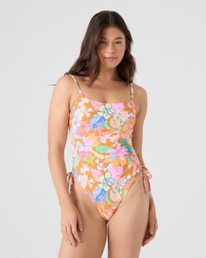 Roxy Lei It On Me Adjustable Side One Piece Swimsuit - Multicolor