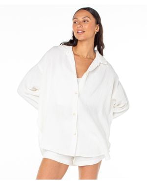 Roxy Morning Time Button Up - White