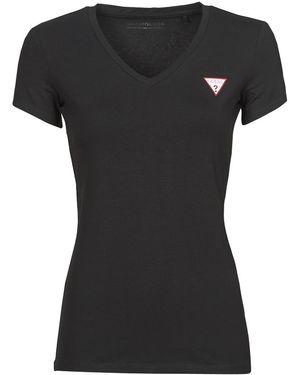 Guess Ss Vn Mini Triangle Tee T Shirt - Black