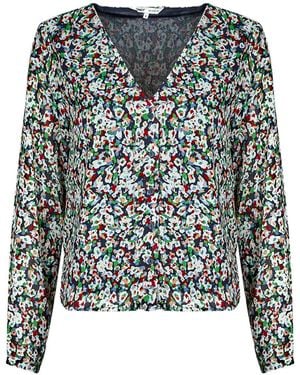 ONLY Blouse Onldanielle Fr L/s V-neck Lurex Top Ptm - Black