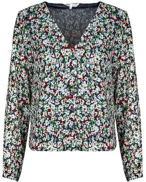 ONLY Blouse Onldanielle Fr L/s V-neck Lurex Top Ptm - Black