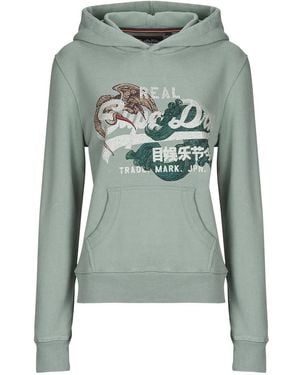 Superdry Sweatshirt Tokyo Vintage Logo Hoodie - Green