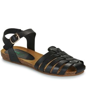 Dream in Green Flat Sandals Alican - Black