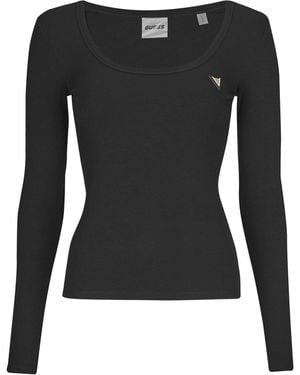 Guess Long Sleeve T-shirt Colette Ls Rib - Black