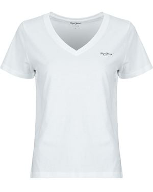 Pepe Jeans T Shirt Mae V Neck - White