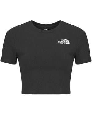 The North Face T Shirt S/s Essential Cropped Slim Tee - Black