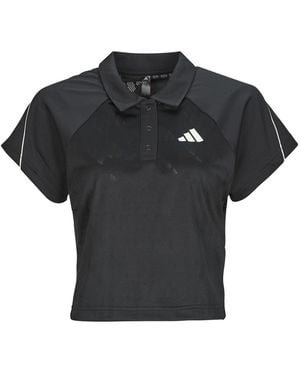 adidas Polo Shirt Stadium 3-stripes Tennis Inspired Jacquard Polo Shirt T-shirt - Black