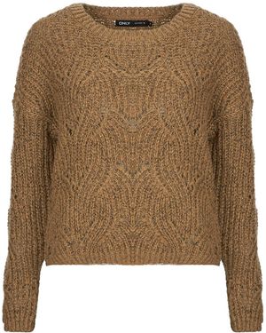 ONLY Jumper Onlhanja Ls Glitter - Brown