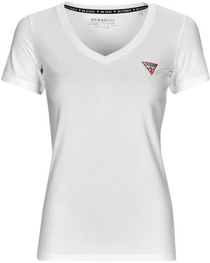 Guess T Shirt Ss Vn Mini Triangle Tee - Grey
