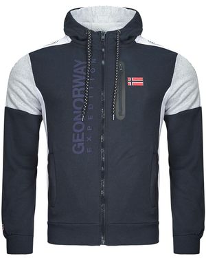 GEOGRAPHICAL NORWAY Sweatshirt Fagozip - Blue