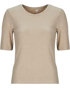 Only Play T Shirt Onpseren On 2/4 Reg Rib - Natural