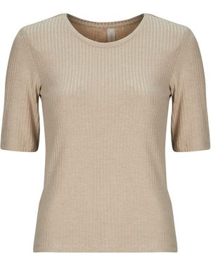 Only Play T Shirt Onpseren On 2/4 Reg Rib - Natural