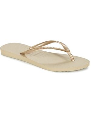 Havaianas Slim Flip Flops / Sandals (shoes) - Metallic