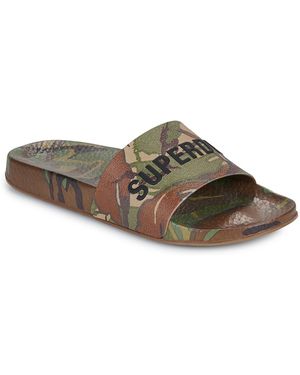 Superdry Tap-dancing Camo Print Pool Slide - Brown