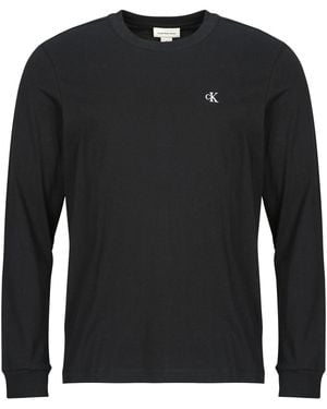 Calvin Klein Long Sleeve T-shirt Ls Easy Monogram Tee - Black