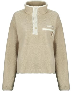 Columbia Fleece Jacket Helvetia Ii Cropped Half Snap Fleece - Natural