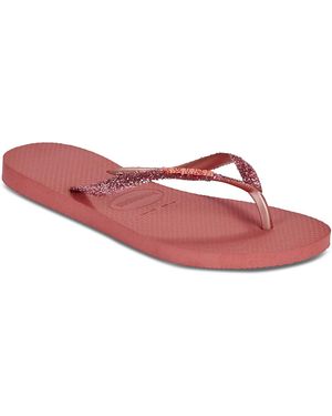 Havaianas Flip Flops / Sandals (shoes) Slim Glitter Ii - Pink
