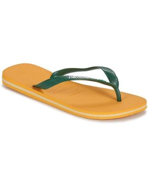 Havaianas Flip Flops / Sandals (shoes) Brasil Logo - Yellow