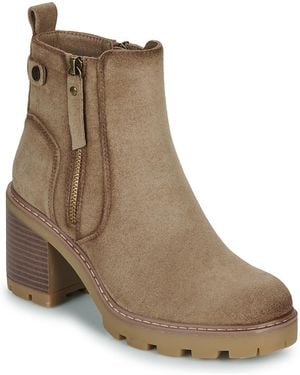 Refresh Low Ankle Boots 173031-beige - Brown