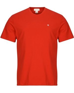 Calvin Klein T Shirt Ss Classic Monogram Tee - Red
