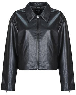 ONLY Leather Jacket Onlnicki Faux Leather - Black