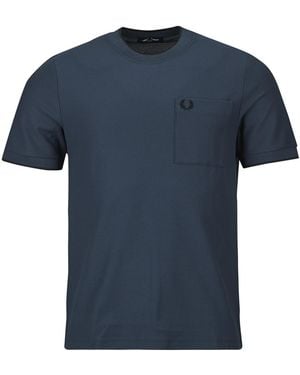 Fred Perry T Shirt Pocket Detail Pique T-shirt - Blue