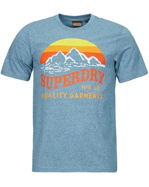 Superdry T Shirt Great Outdoors Relaxed - Blue