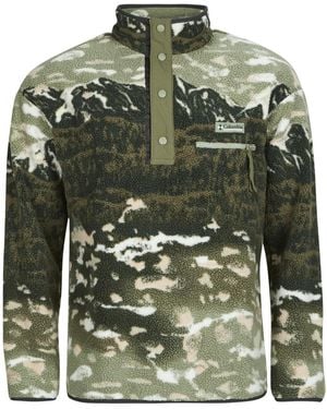 Columbia Fleece Jacket Helvetia Ii Printed Half Snap Fleece - Green