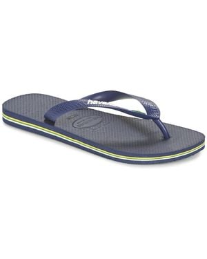 Havaianas Brasil Logo Flip Flops / Sandals (shoes) - Blue