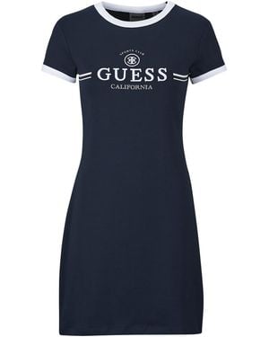 Guess Dress Mila Ss Short Dress - Blue