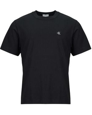 Calvin Klein T Shirt Ss Easy Monogram Tee - Black