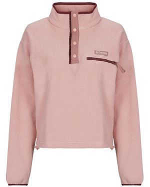 Columbia Fleece Jacket Helvetia Ii Cropped Half Snap Fleece - Pink