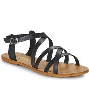 So Size Flat Sandals Iditron - Black
