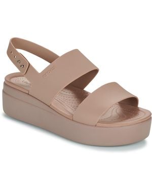 Crocs™ Flat Sandals Brooklyn Low Wedge - Brown