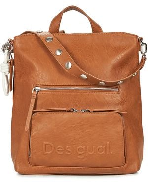 Desigual Backpack Back Half Logo Fw24 Pretoria Cont - Brown