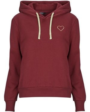 ONLY Hoodies Onlnoli - Red