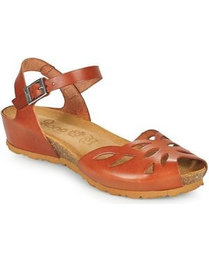 Yokono Wedge Sandals Monaco - Brown