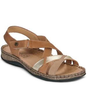 Casual Attitude Flat Sandals Slowa - Brown