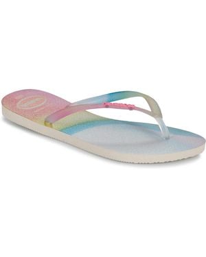 Havaianas Flip Flops / Sandals (shoes) Slim Metallic Rainbow - Blue
