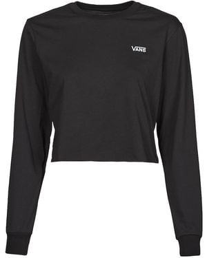 Vans Junior V Ls Crop Long Sleeve T-shirt - Black