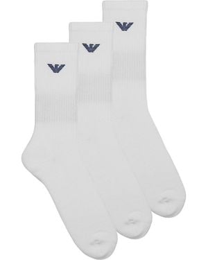 Emporio Armani Sports Socks Cc300-303133 - White