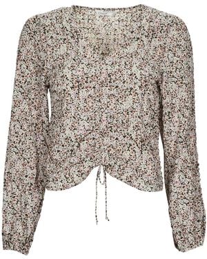 ONLY Blouse Onlheidi L/s Ruching Top - Brown