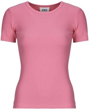 JJXX T Shirt Jxfrankie Str Ss Rib Tee - Pink