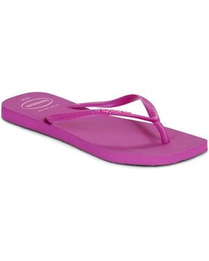 Havaianas Flip Flops / Sandals (shoes) Square Logo Pop Up - Purple