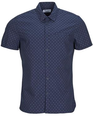 Teddy Smith Short Sleeved Shirt Cut Mc - Blue