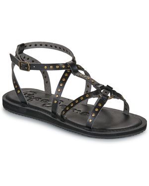 Pepe Jeans Flat Sandals Rio Studs W - Black