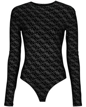 Guess Leotards Teodora Logo - Black